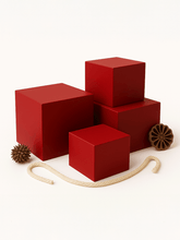 Red Acrylic 5 - Sided Box - Laser Art MTL